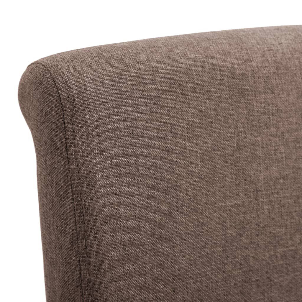 Dining Chairs 2 pcs Brown Fabric