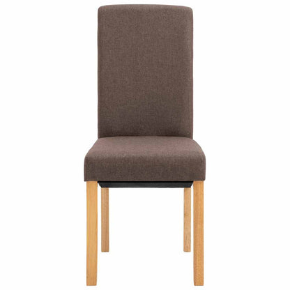Dining Chairs 4 pcs Brown Fabric