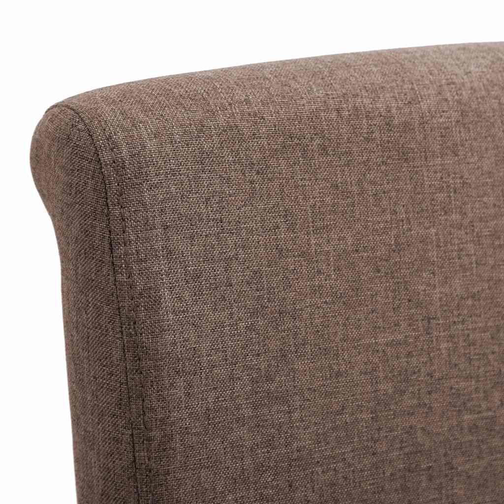 Dining Chairs 4 pcs Brown Fabric