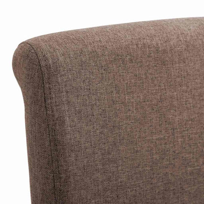 Dining Chairs 4 pcs Brown Fabric