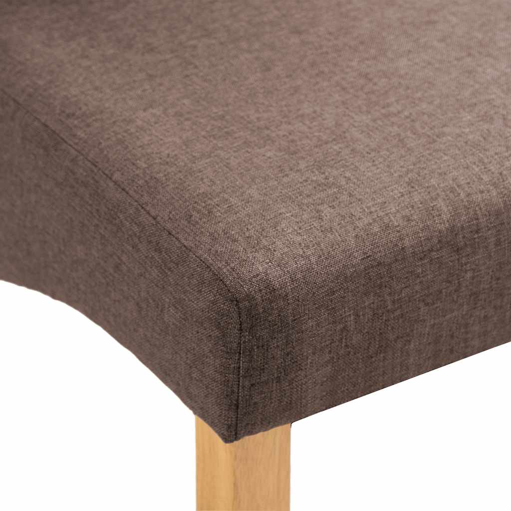 Dining Chairs 4 pcs Brown Fabric
