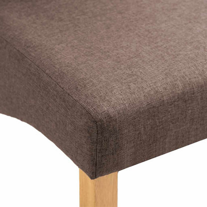 Dining Chairs 4 pcs Brown Fabric