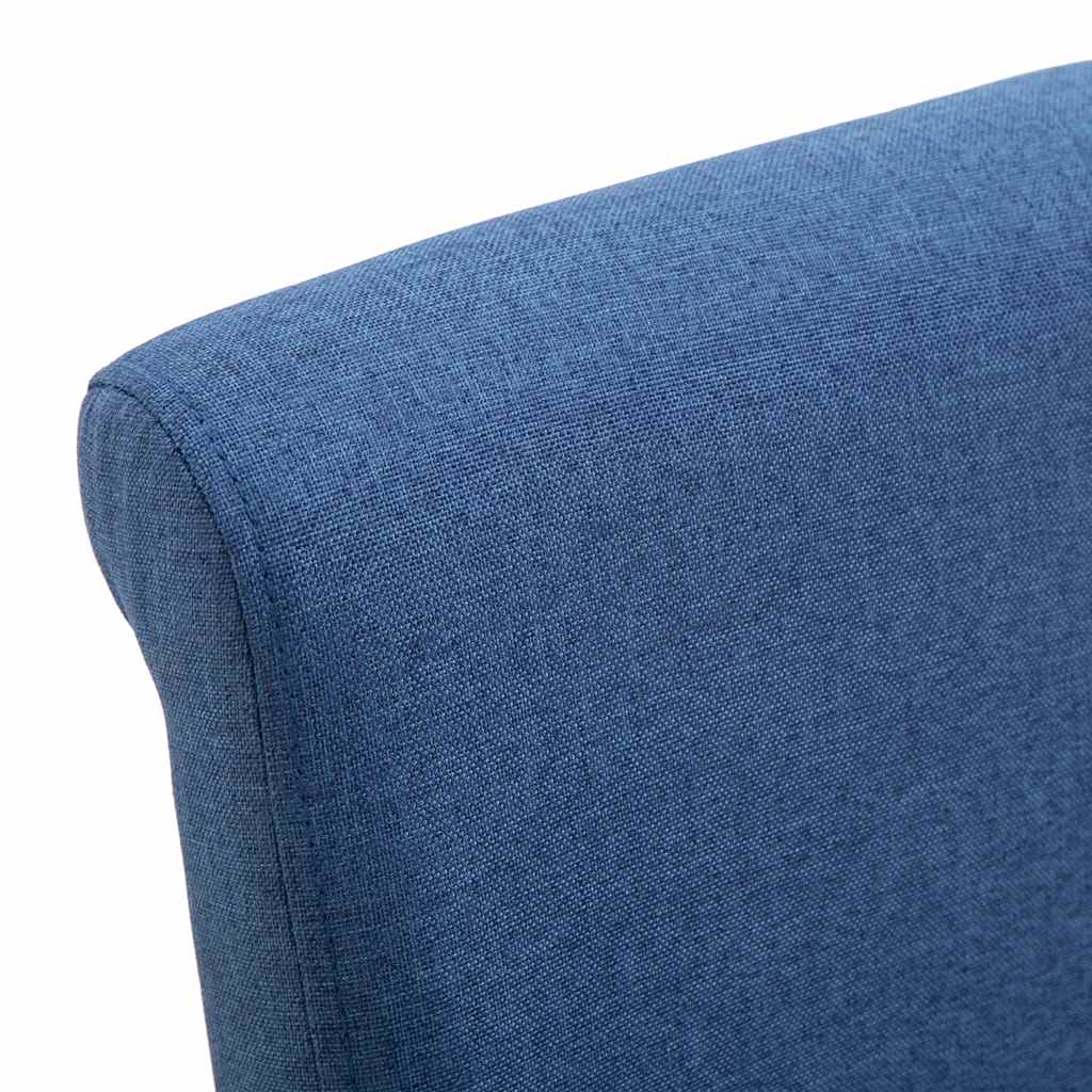 Dining Chairs 4 pcs Blue Fabric