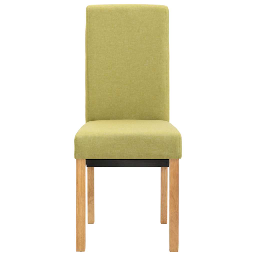 Dining Chairs 2 pcs Green Fabric