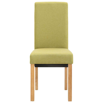 Dining Chairs 2 pcs Green Fabric