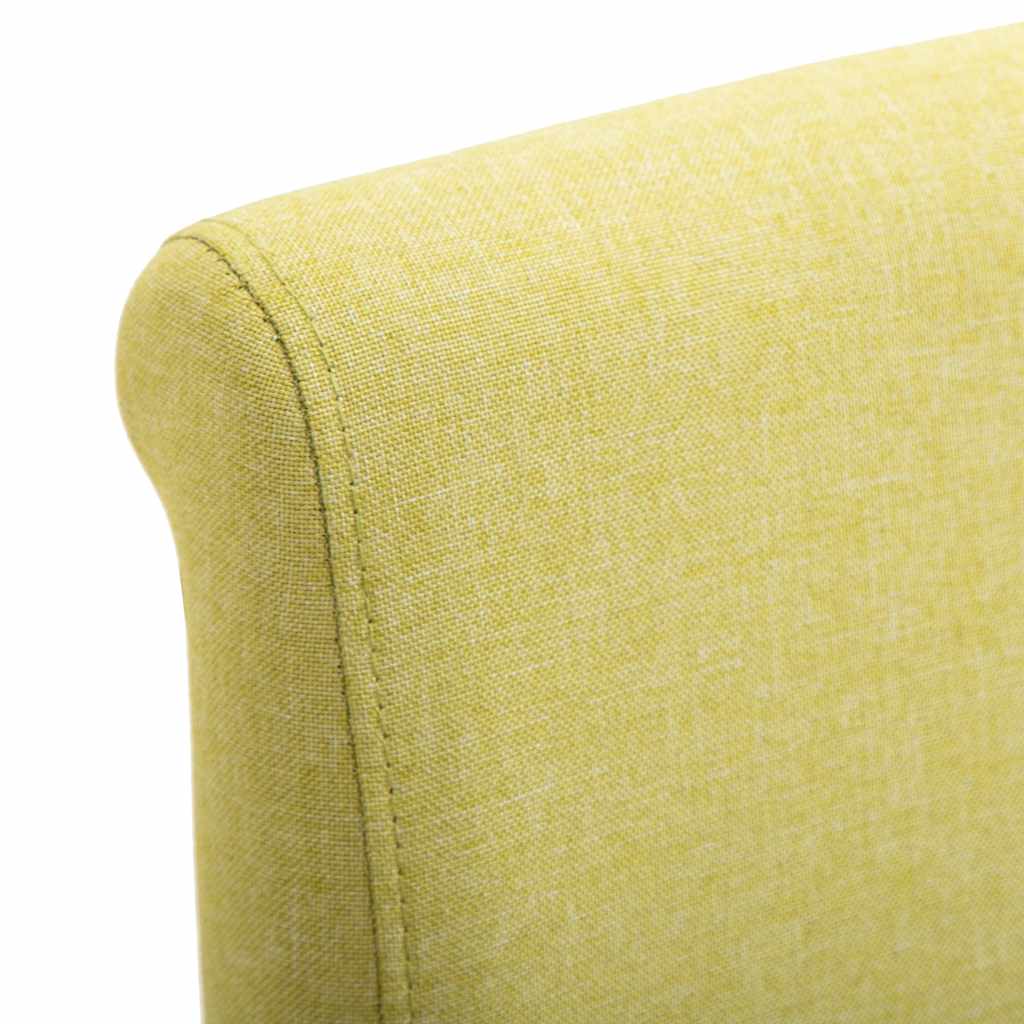 Dining Chairs 2 pcs Green Fabric