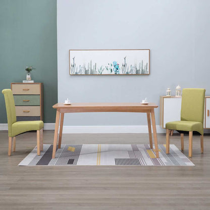 Dining Chairs 2 pcs Green Fabric