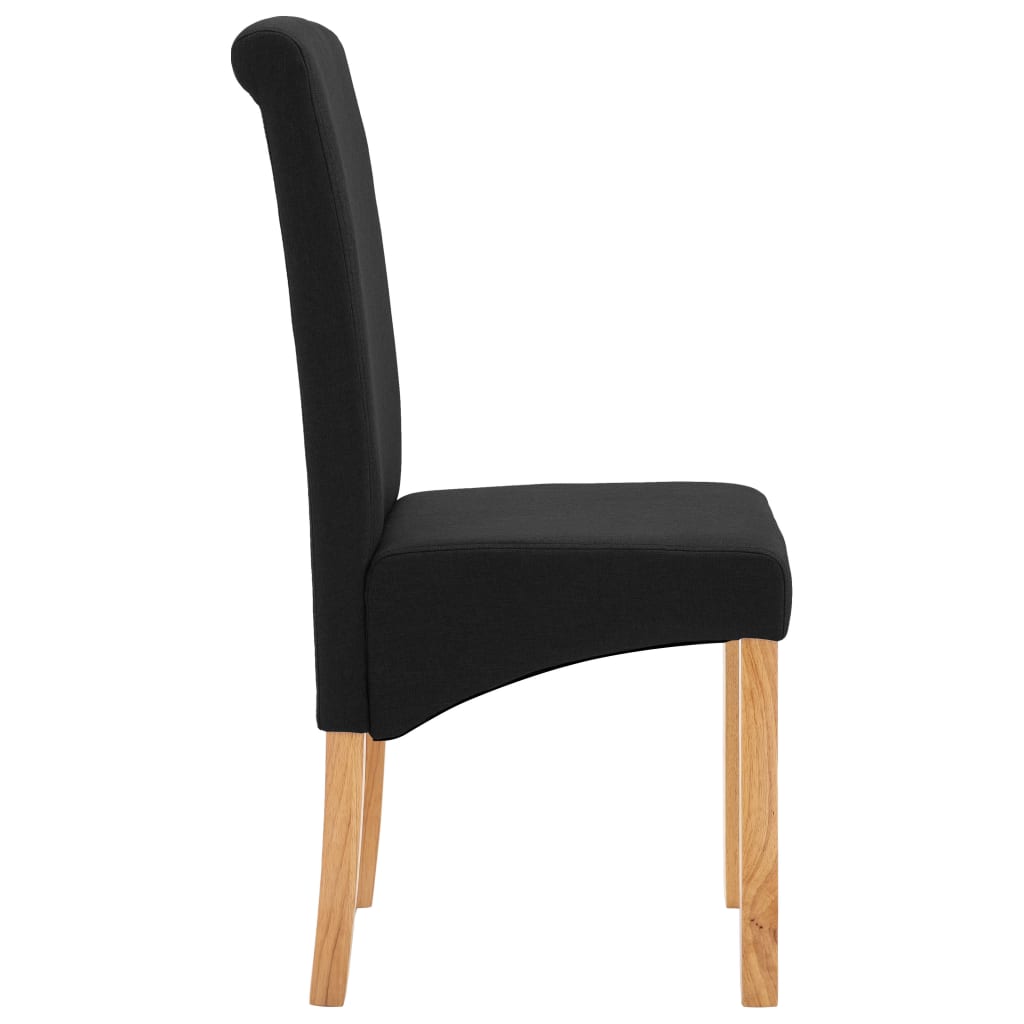 Dining Chairs 2 pcs Black Fabric