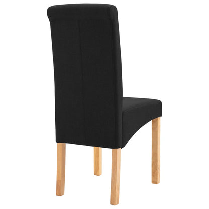 Dining Chairs 2 pcs Black Fabric