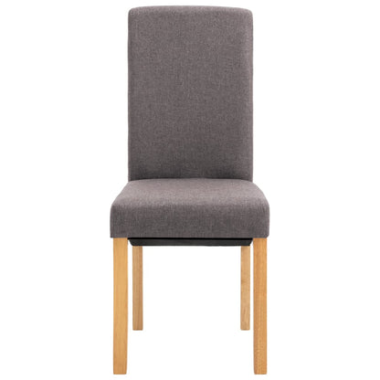 Dining Chairs 2 pcs Taupe Fabric