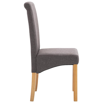 Dining Chairs 2 pcs Taupe Fabric
