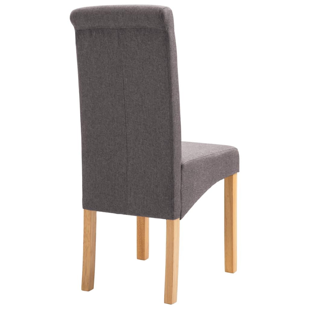 Dining Chairs 2 pcs Taupe Fabric