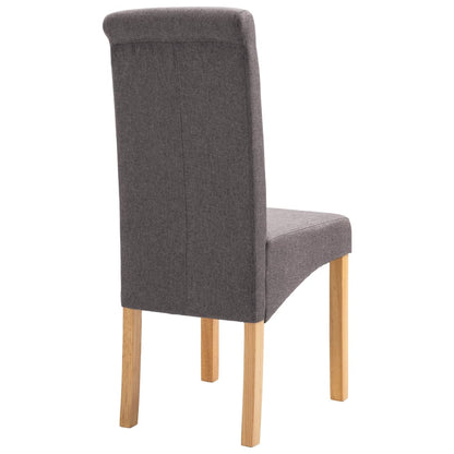 Dining Chairs 2 pcs Taupe Fabric