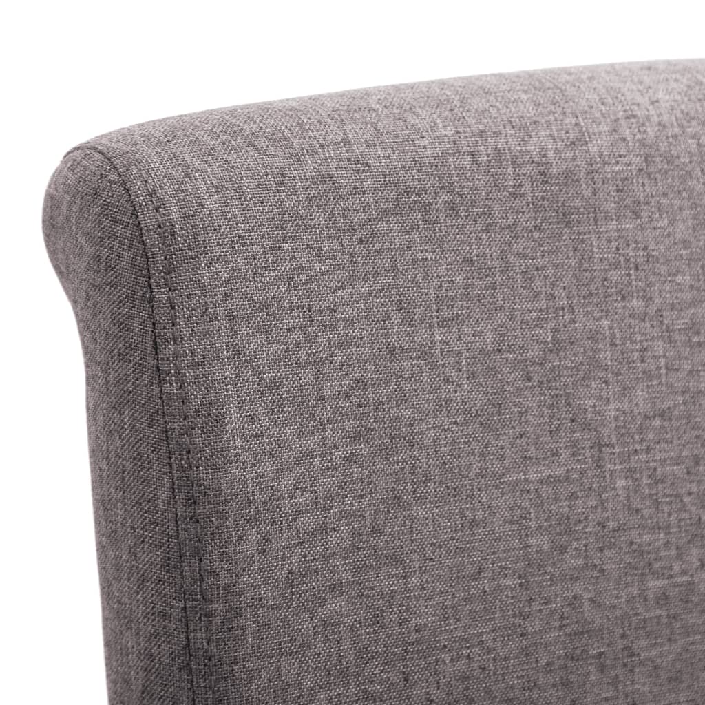 Dining Chairs 2 pcs Taupe Fabric