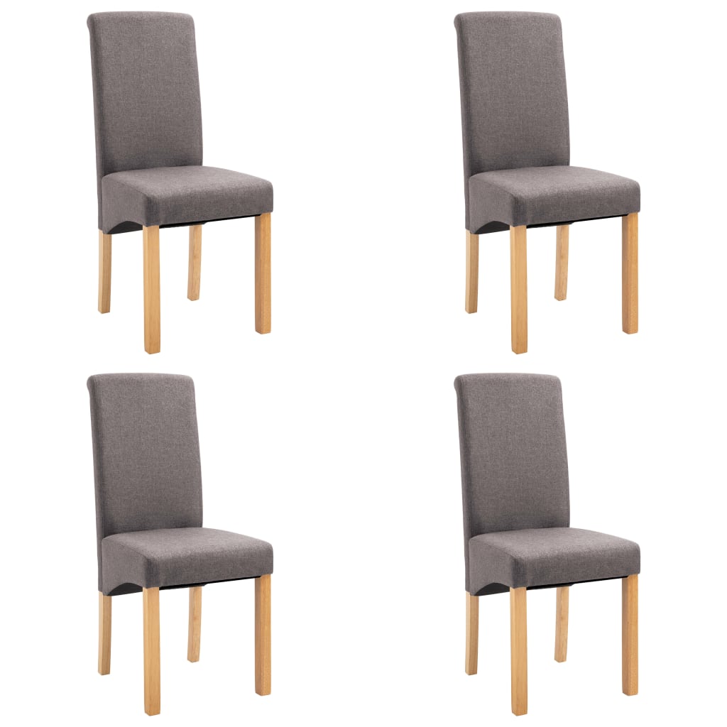 Dining Chairs 4 pcs Taupe Fabric