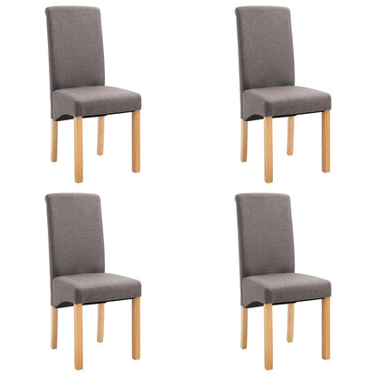 Dining Chairs 4 pcs Taupe Fabric