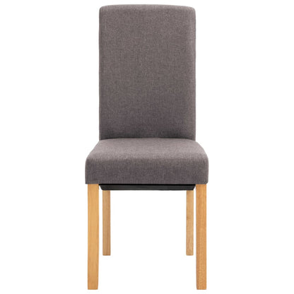 Dining Chairs 4 pcs Taupe Fabric