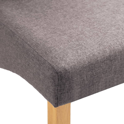 Dining Chairs 4 pcs Taupe Fabric