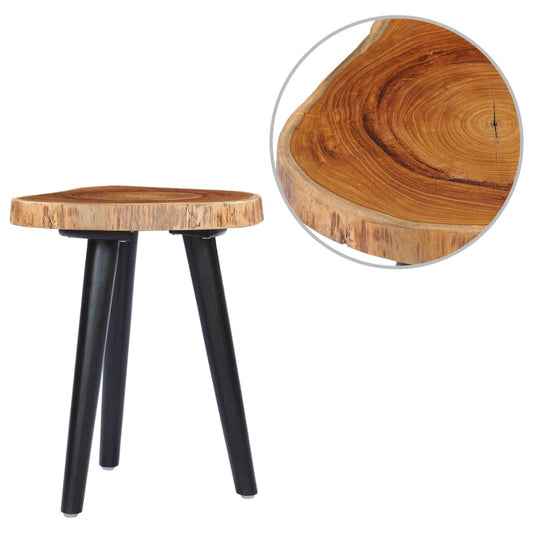 Coffee Table | Natural and Black | Solid Teak Wood | Small