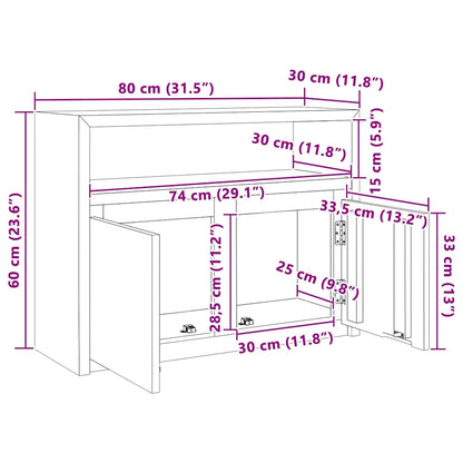 Sideboard 80x30x60 cm Solid Teak Wood