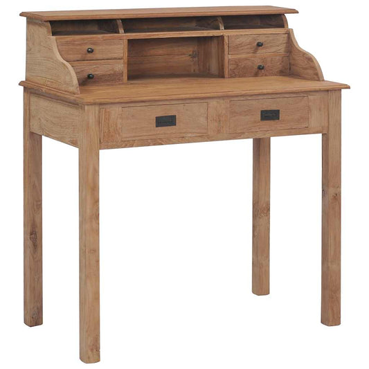 282851 vidaXL Desk 90x50x100 cm Solid Teak Wood