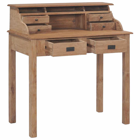 282851 vidaXL Desk 90x50x100 cm Solid Teak Wood