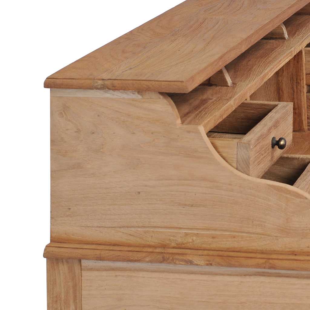 282851 vidaXL Desk 90x50x100 cm Solid Teak Wood