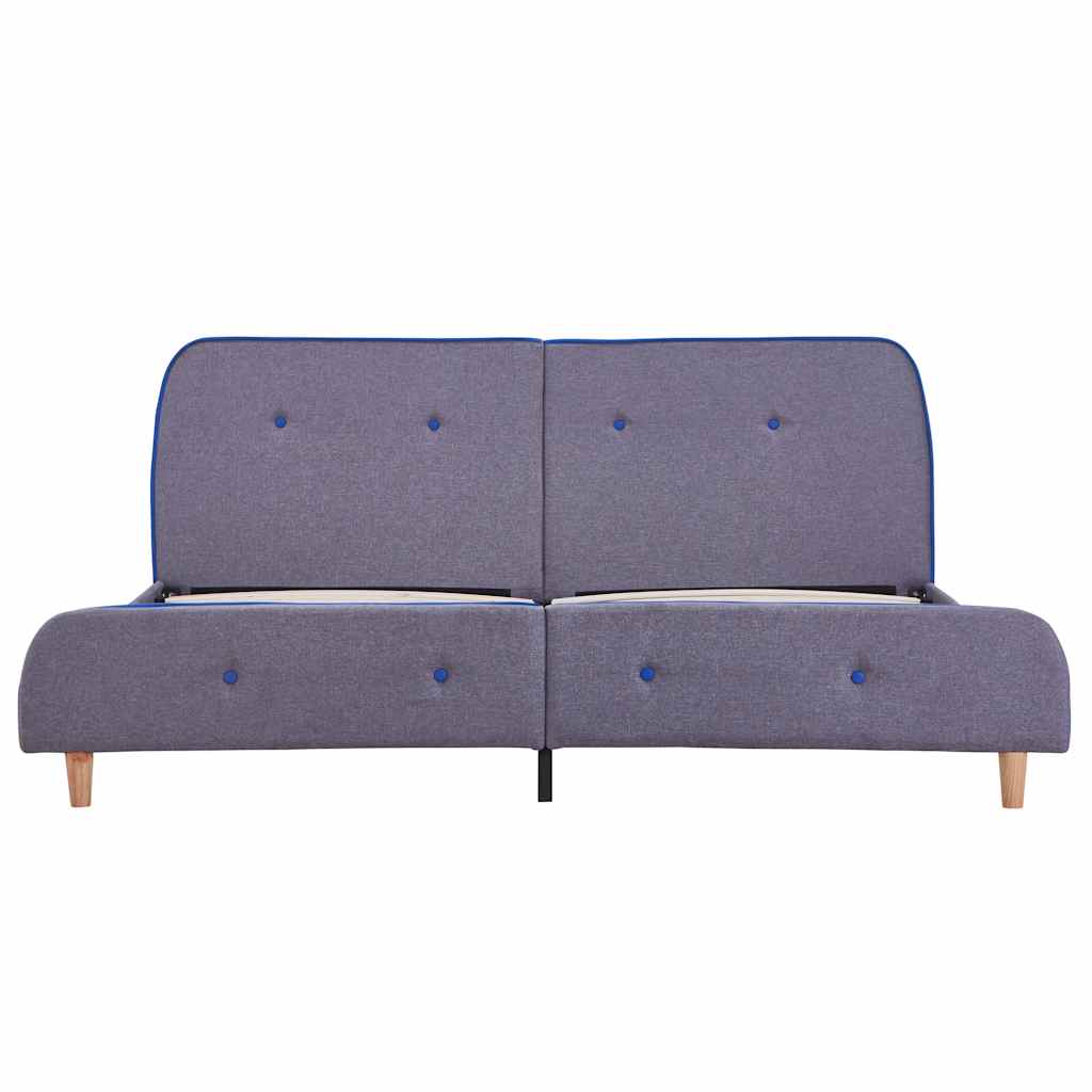 Bed Frame without Mattress Light Grey Fabric 150x200 cm King Size