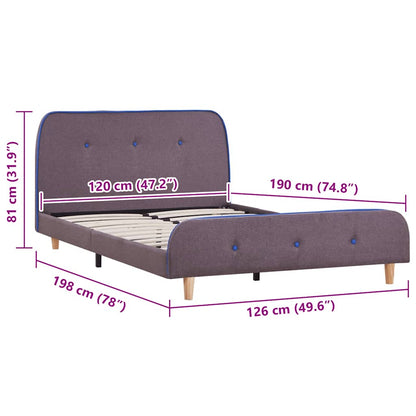 Bed Frame | Taupe | Iron, Wood, Fabric | Small Double | Durable