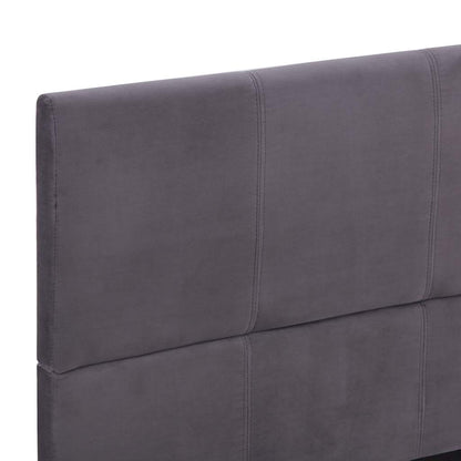 Bed Frame without Mattress Grey Fabric 135x190 cm Double