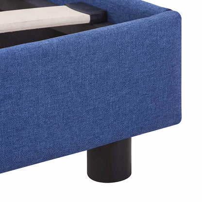 Bed Frame without Mattress Blue Fabric 150x200 cm King Size