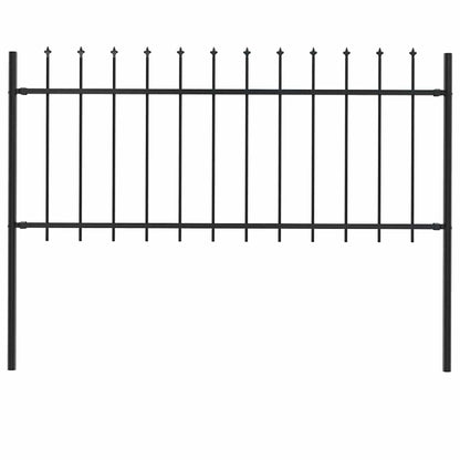 Garden Fence Woerden with Spear Top Steel 181x80 cm Black