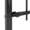 Garden Fence with Hoop Top Steel 1.7 m Black
