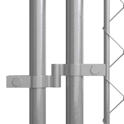 Dog Kennel Silver Galvanized Steel Large Dog Kennel Rectangular