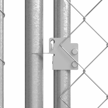 Dog Kennel Silver Galvanized Steel Large Dog Kennel Rectangular