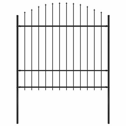 Garden Fence Woerden with Spear Top Steel 170x175 cm Black
