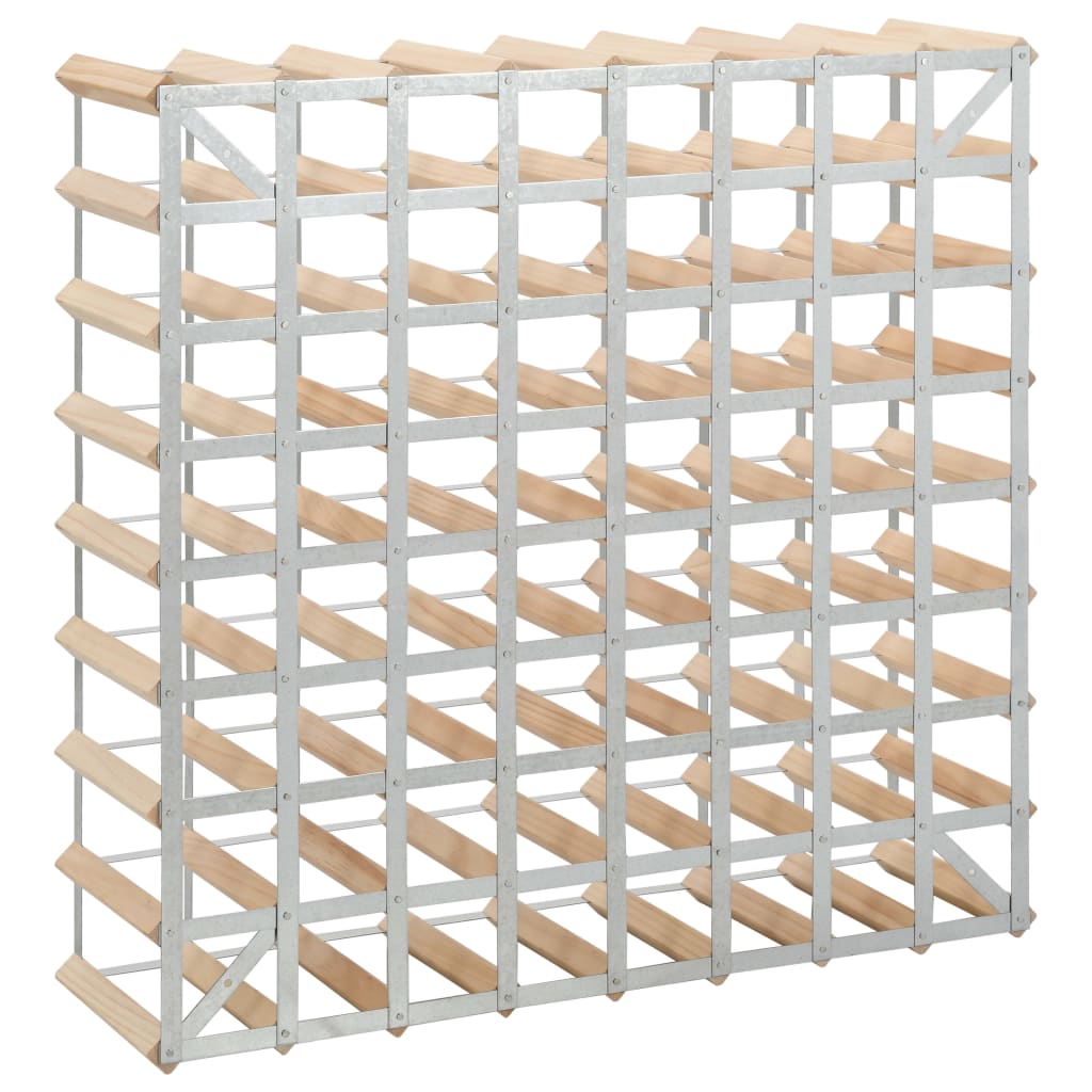 Wine Rack for 72 Bottles Solid Pinewood