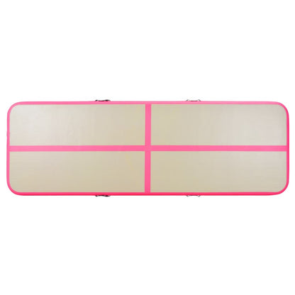 Inflatable Gymnastics Mat with Pump 700x100x10 cm PVC Pink