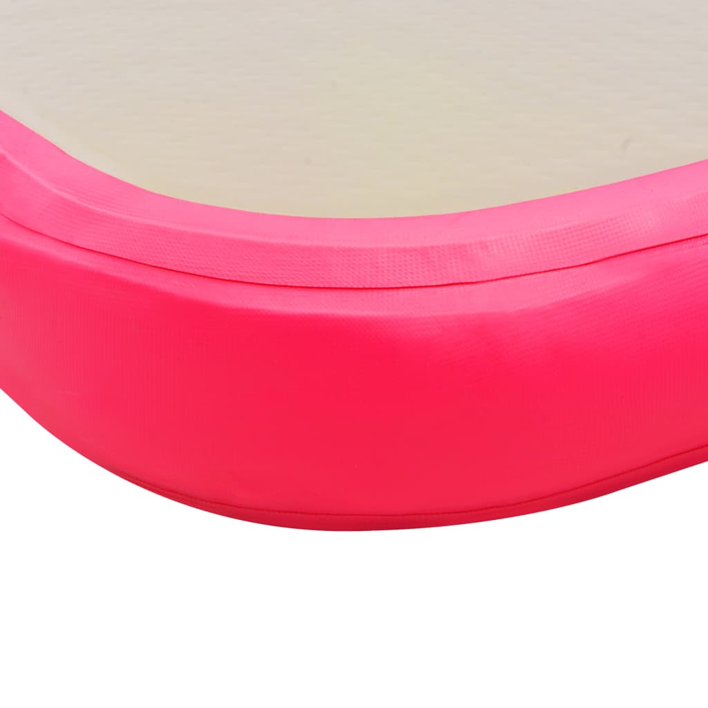 Inflatable Gymnastics Mat with Pump 700x100x10 cm PVC Pink