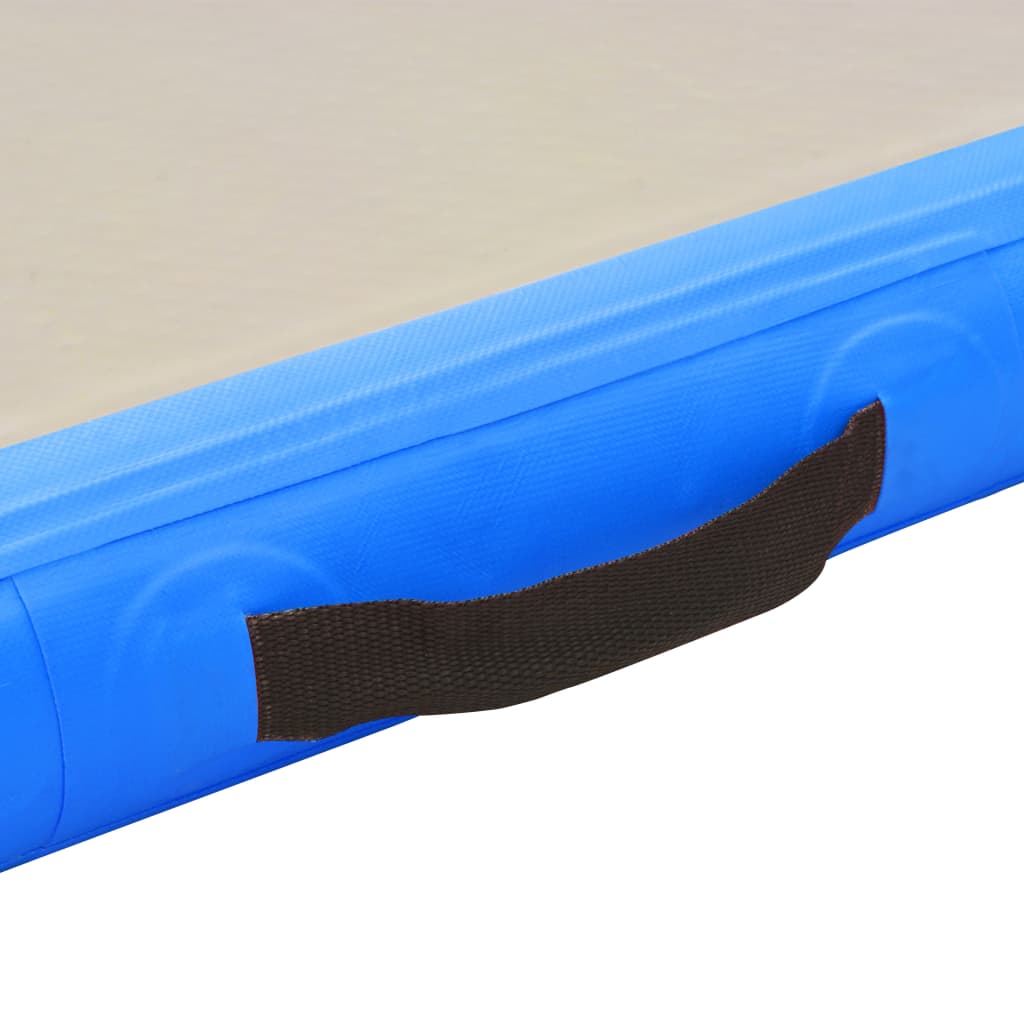 Inflatable Gymnastics Mat with Pump 700x100x10 cm PVC Blue