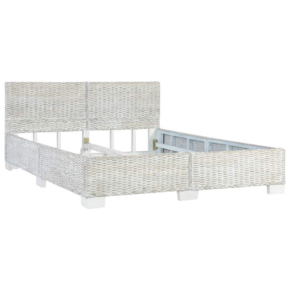 Bed Frame | Grey | Mahogany wood | Double | Bed Frame | Rectangular
