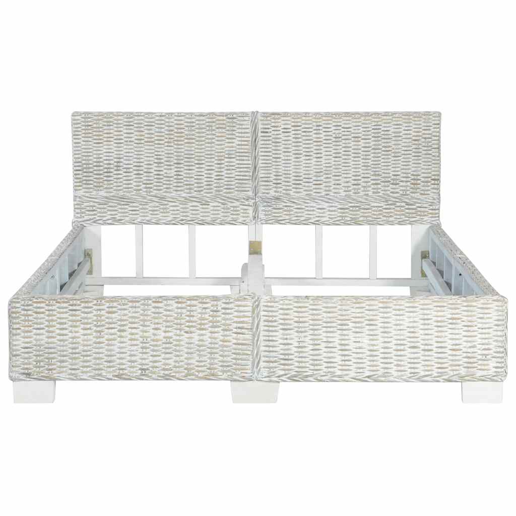 Bed Frame | Grey | Mahogany wood | Double | Bed Frame | Rectangular
