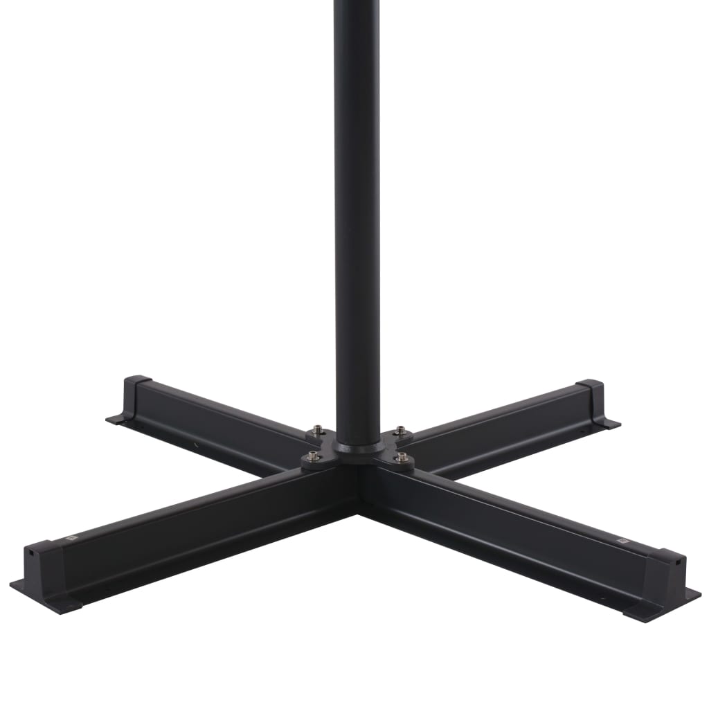 Garden Parasol | Taupe, Black | Aluminium, Steel, Plastic | Large