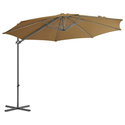 Garden Parasol | Taupe | Aluminium | Large | Rotatable | Garden Parasol