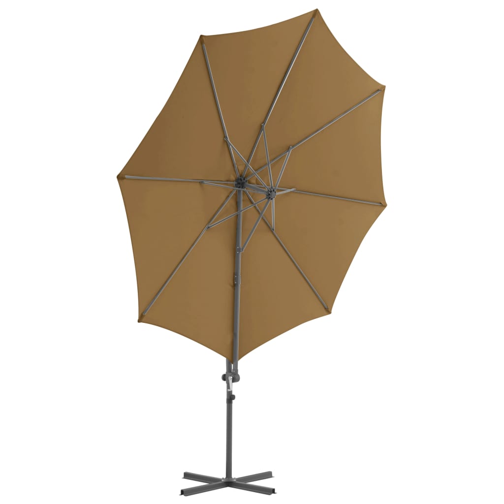Garden Parasol | Taupe | Aluminium | Large | Rotatable | Garden Parasol