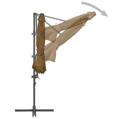 Garden Parasol | Taupe | Aluminium | Large | Rotatable | Garden Parasol