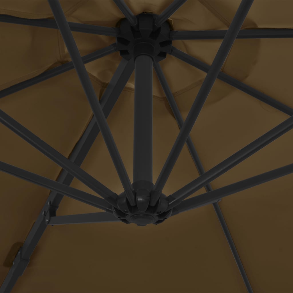 Garden Parasol | Taupe | Aluminium | Large | Rotatable | Garden Parasol