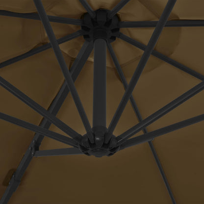 Garden Parasol | Taupe | Aluminium | Large | Rotatable | Garden Parasol