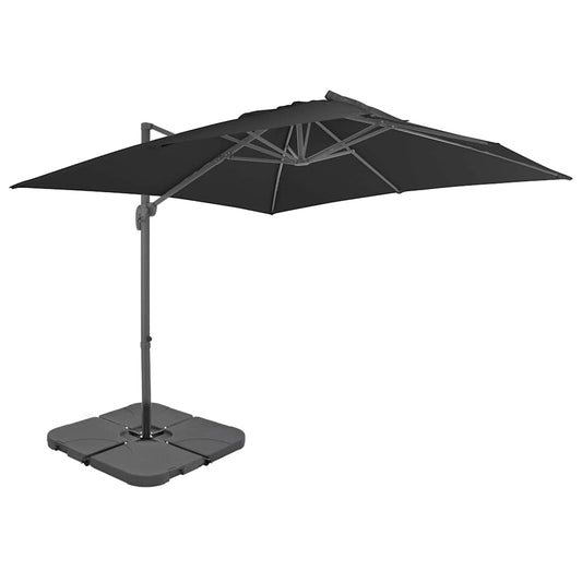 Garden Parasol | Anthracite, Black | Aluminium, Steel, Plastic | Large
