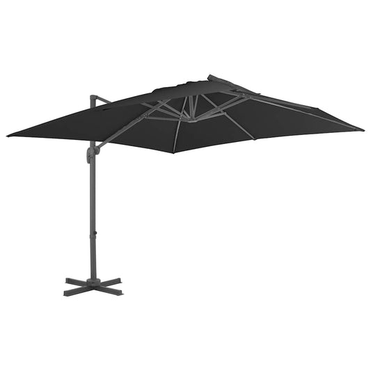 Garden Parasol | Anthracite, Black | Aluminium, Steel, Plastic | Large